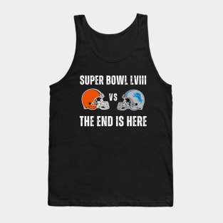 Super Bowl LVIII Browns Versus Lions 2024 Funny Football Fan Tank Top